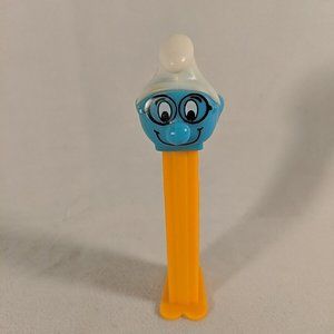 Vintage PEZ Candy Dispenser Smurfs Brainy Smurf 1997